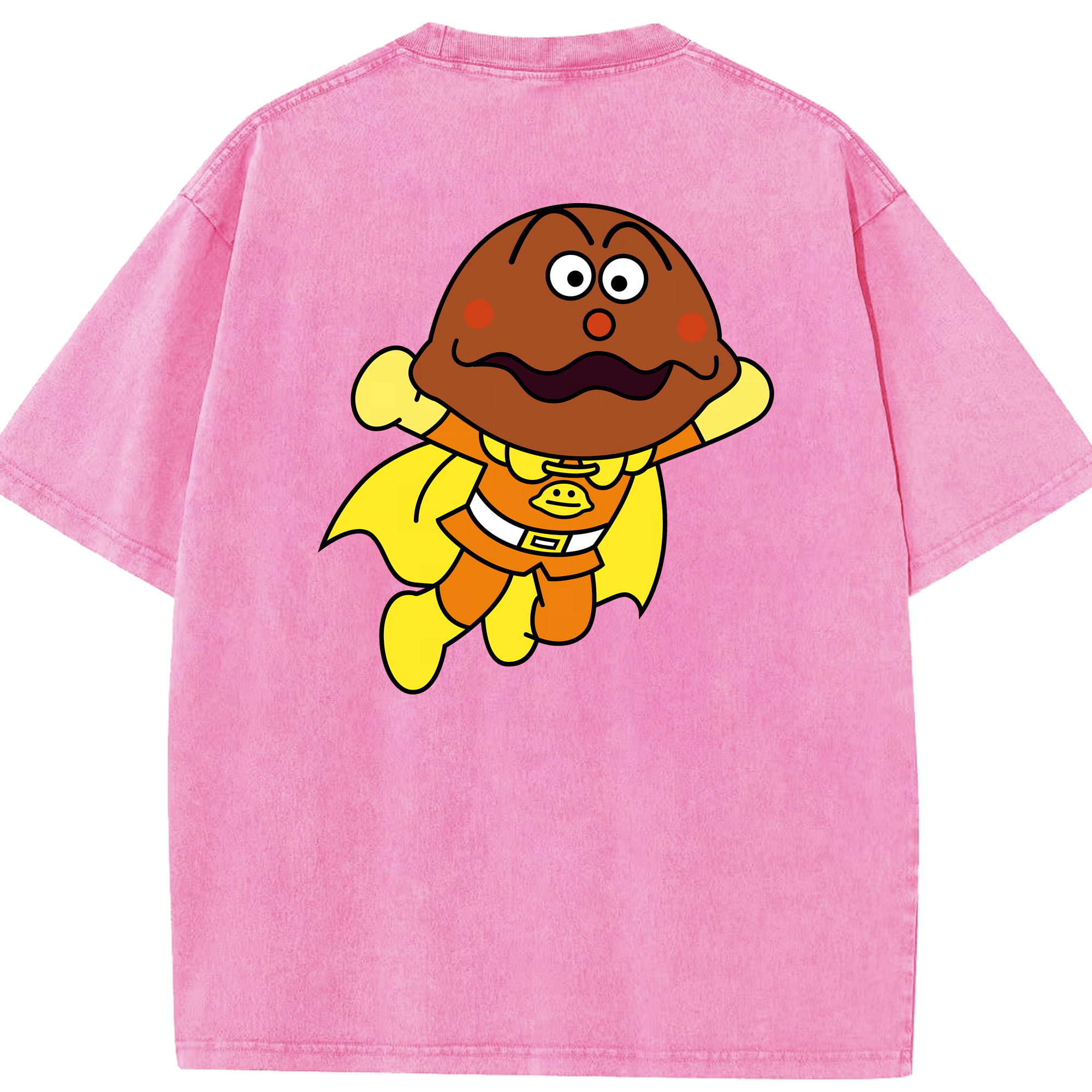 （画像用） アンパンマン Anpanman 綿100% ヴィンテージ風 半袖Tシャツ（背面プリント）